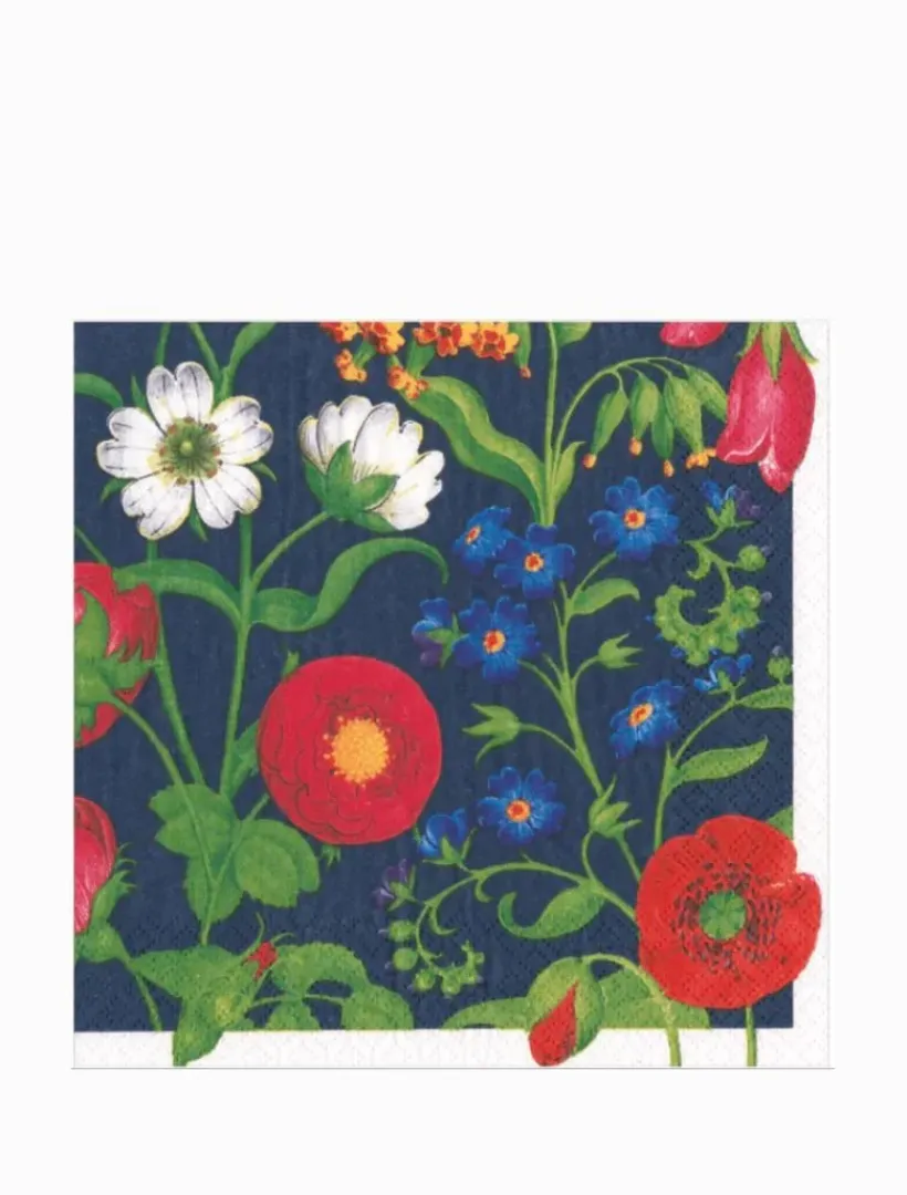 Disposable Napkins*3rd Party Other The Met Cloisters Garden Navy Lunch Napkins 20pk