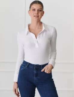 Shirts And Tops*Zjoosh The Oliver Long Sleeve Top White