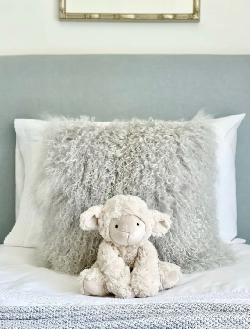 Cushions*Zjoosh Tibetan Fur Cushion Grey