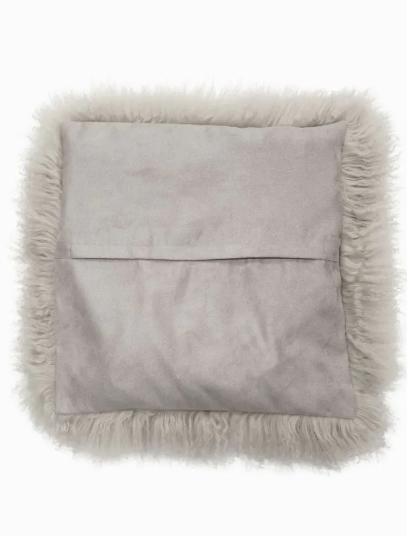 Cushions*Zjoosh Tibetan Fur Cushion Grey