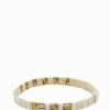 Bangles And Bracelets|Gold Jewellery*Zjoosh Tila Bracelet Beige and Gold