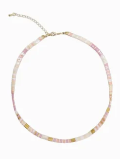 Necklaces|Gold Jewellery*Zjoosh Tila Necklace Pink and Gold