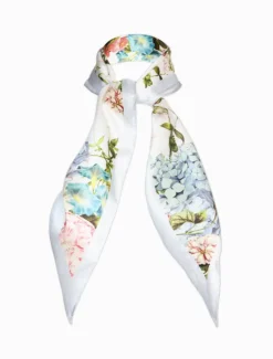 Fashion Scarves|Scarves*Zjoosh Trapezoid Scarf Floral Light Blue