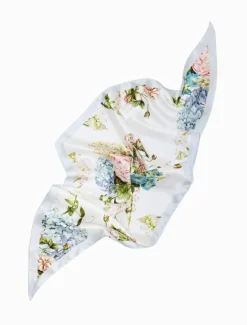 Fashion Scarves|Scarves*Zjoosh Trapezoid Scarf Floral Light Blue
