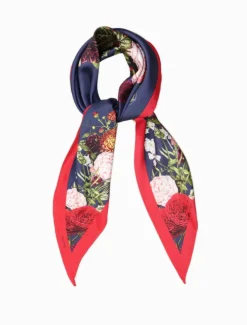 Fashion Scarves|Scarves*Zjoosh Trapezoid Scarf Floral Navy
