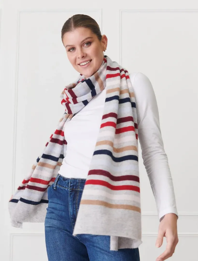 Scarves|Cashmere Scarves*Zjoosh Valentina Cashmere Scarf Multi Grey