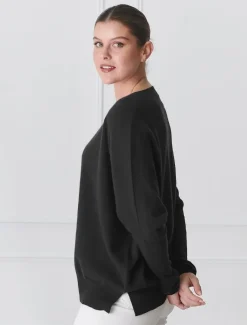 Knits And Jumpers*Zjoosh Vanessa Cashmere Jumper Black