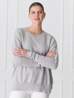 Knits And Jumpers*Zjoosh Vanessa Cashmere Jumper Grey