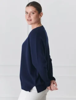 Knits And Jumpers*Zjoosh Vanessa Cashmere Jumper Navy