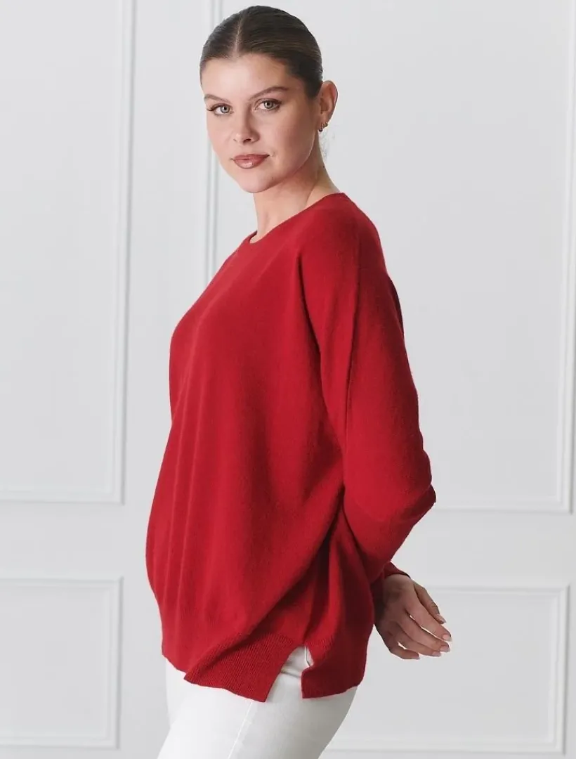 Knits And Jumpers*Zjoosh Vanessa Cashmere Jumper Rosewood