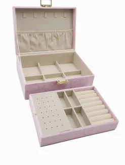 Jewellery Storage|Jewellery And Trinket Boxes*Zjoosh Velvet Jewellery Box Pink