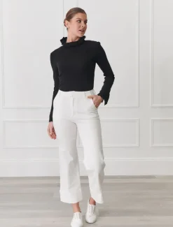 Pants*Zjoosh Wanda Denim Pant White