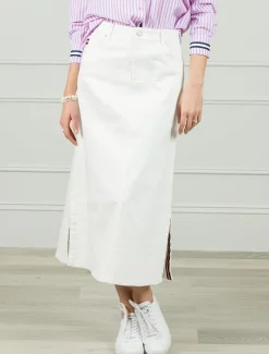 Skirts*Zjoosh Wanda Denim Skirt White