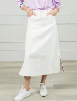 Skirts*Zjoosh Wanda Denim Skirt White