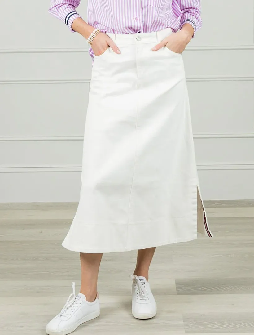 Skirts*Zjoosh Wanda Denim Skirt White