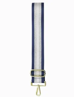 Bag Straps|Bag Straps*Zjoosh Webbing Bag Strap Navy Silver White
