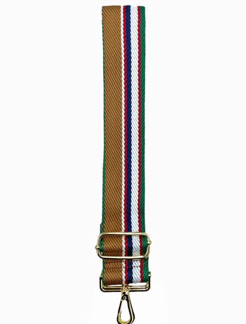 Bag Straps|Bag Straps*Zjoosh Webbing Bag Strap Tan Navy Green