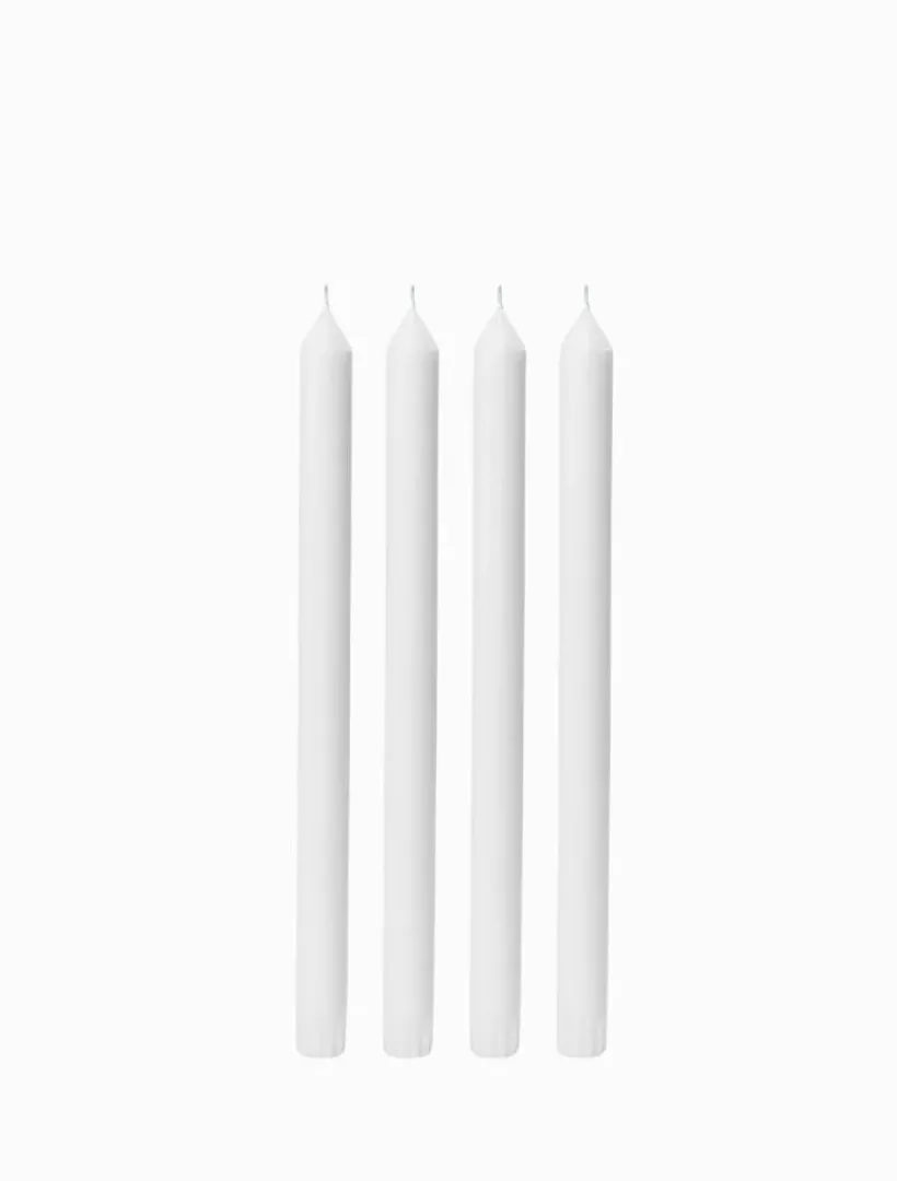 Unscented Candles*3rd Party Other White 30cm Dinner Candle (Pack of 4)