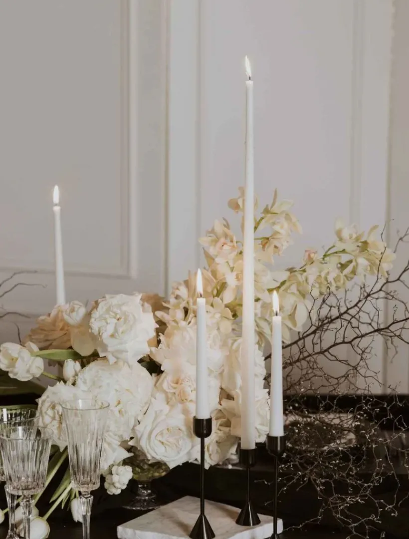 Unscented Candles*3rd Party Other White 30cm Dinner Candle (Pack of 4)