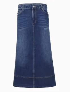 Skirts*Zjoosh Whitney Washed Denim Skirt Indigo