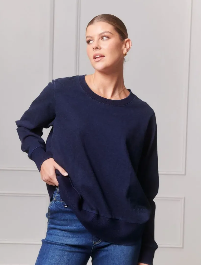 Loungewear|Knits And Jumpers*Zjoosh Classic Sweatshirt Indigo